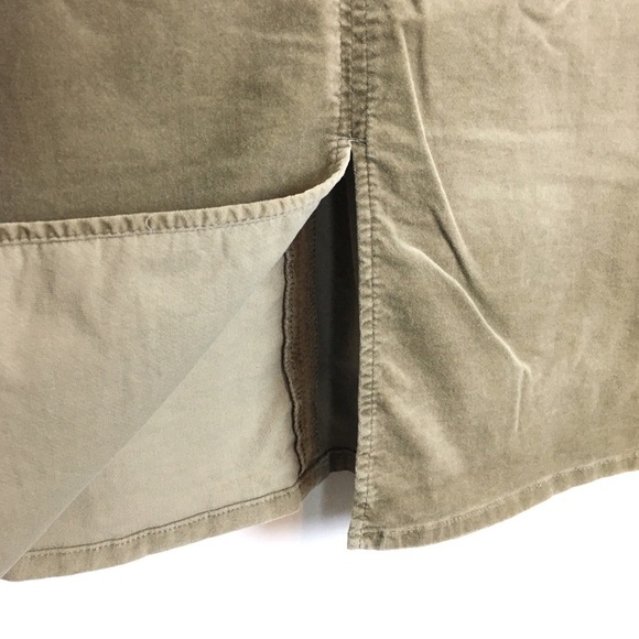 SUNDANCE Maxi Skirt Velvet Velour Long Modest Boho Prairie Lagenlook Tan Size 6 - Picture 6 of 9